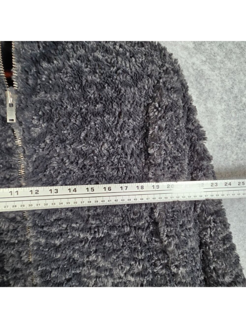 Isabel Marant Etoile Dark Grey Faux Fur Easy Abriil Coat Zippered Size XS - Picture 6 of 10